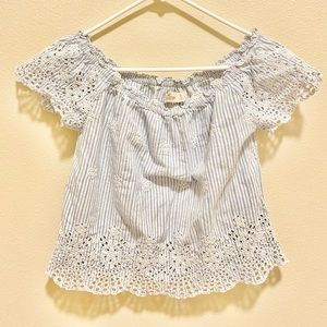 Light blue stripped blouse from Hollister